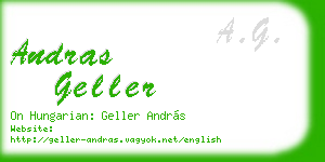 andras geller business card